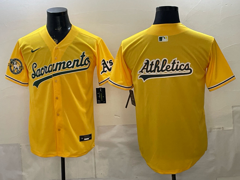 Men Oakland Athletics blank yellow Nike 2026 MLB Jersey 0518002